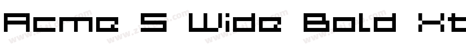 Acme 5 Wide Bold Xtnd字体转换